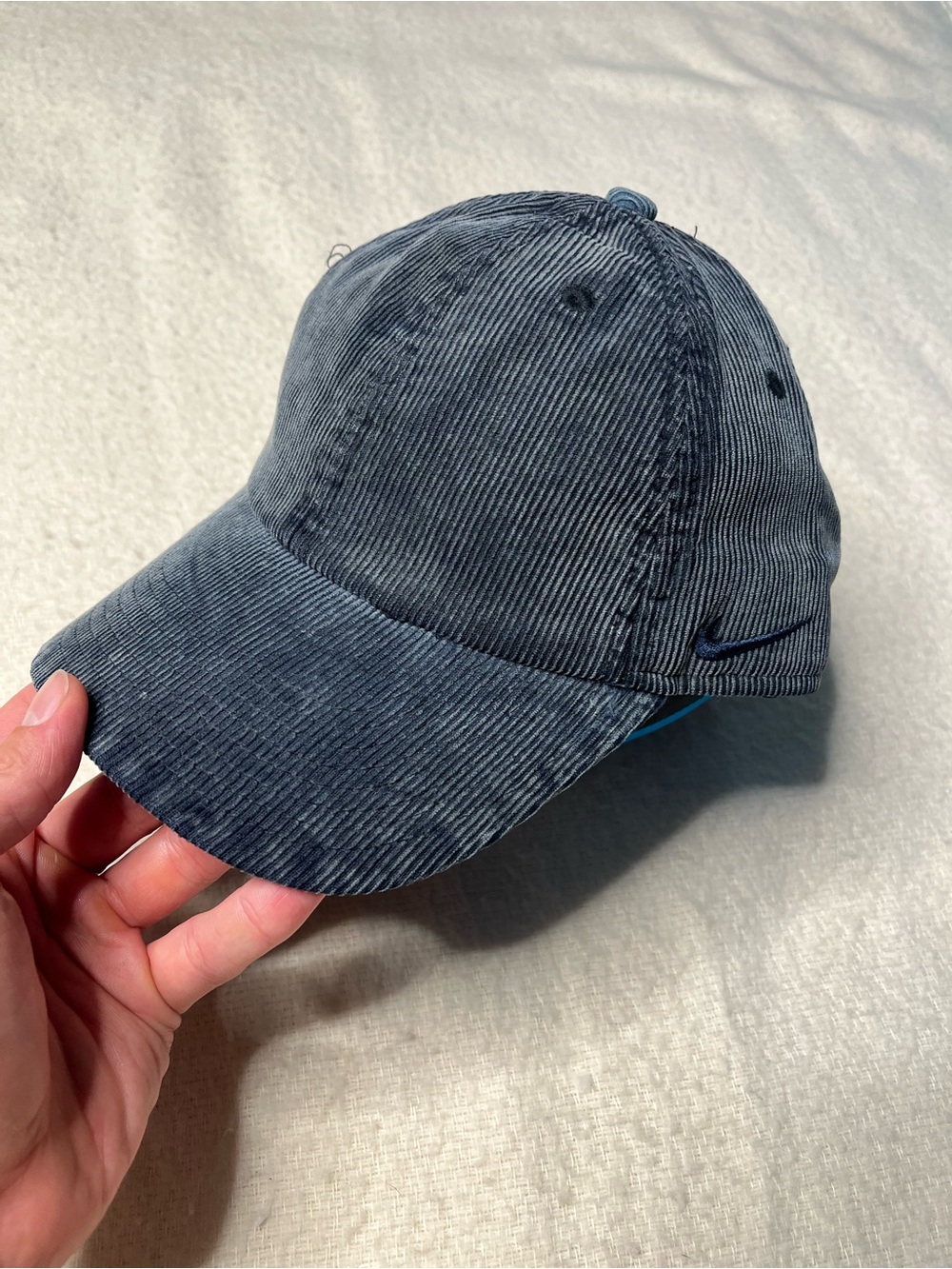 Vintage Nike Heritage 86 Blue Corduroy Hat Baseball Cap One Size Adult Y2K 90s